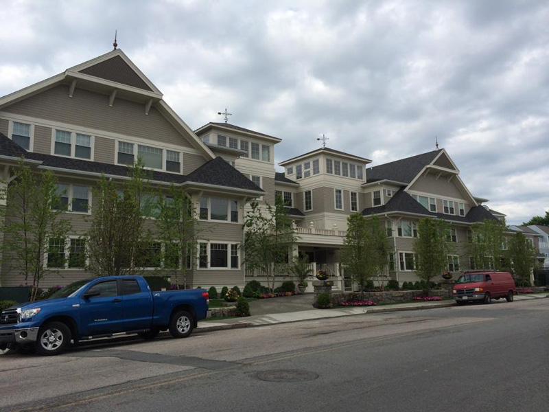 Image of a buildings with the Lightning Protection Systems on it.